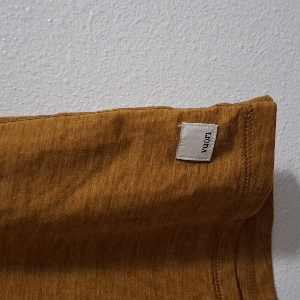 Vuori Lux Performance Tank Top Dark Golden Heather Brown Racerback Size Small - Picture 2 of 4